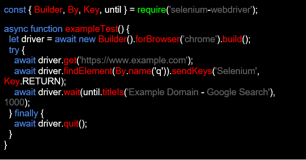 Selenium with javaScript